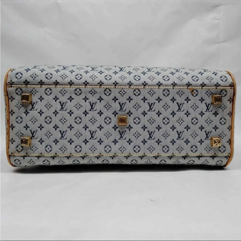 Louis Vuitton Navy x Grey Monogram Mini Lin Marie Dome Boston Bag